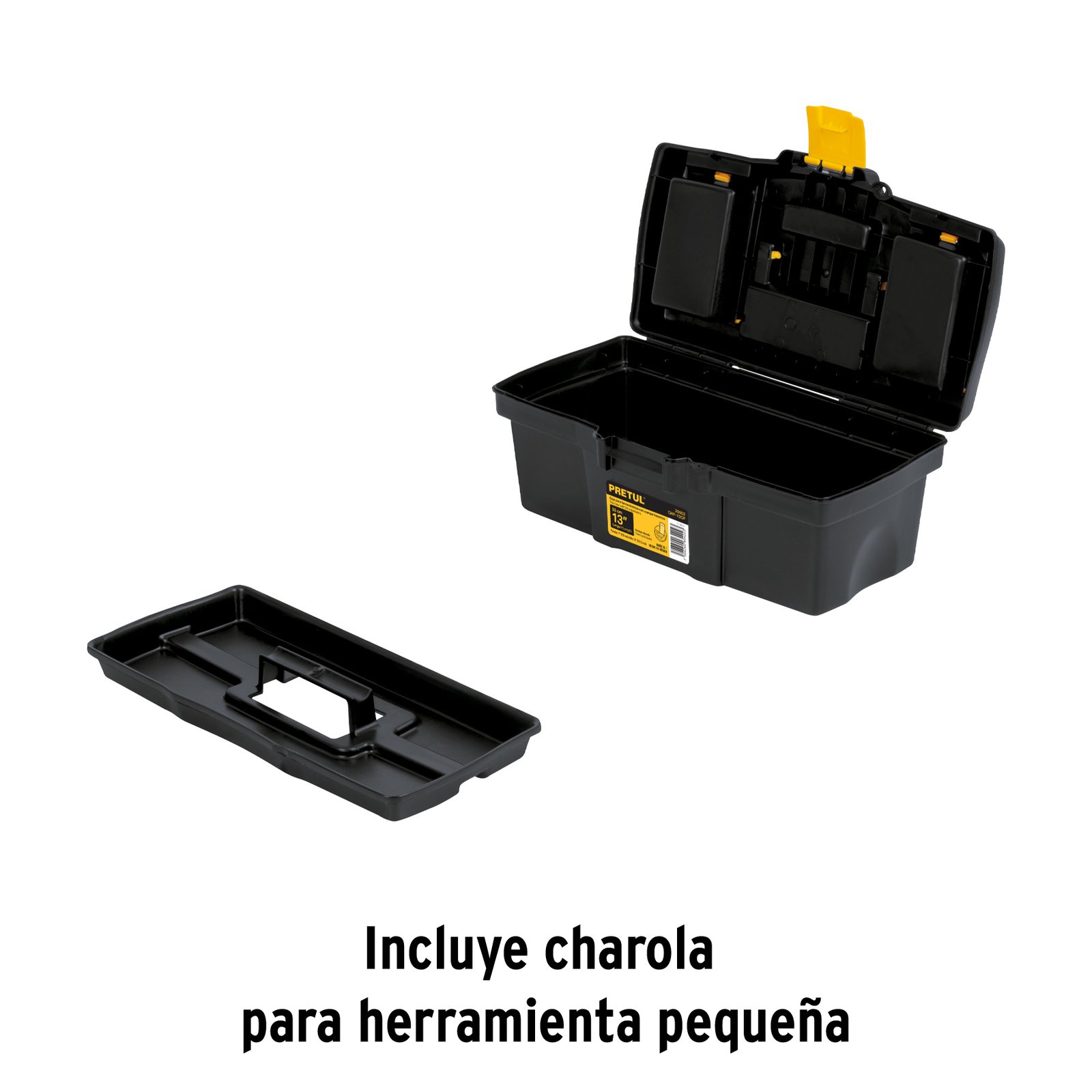 Caja para herramienta de 13" con compartimentos, PRETUL - Image 4