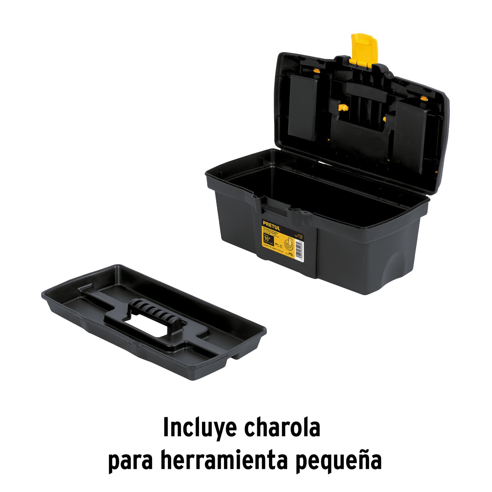 Caja para herramienta de 16" con compartimentos, PRETUL - Image 4