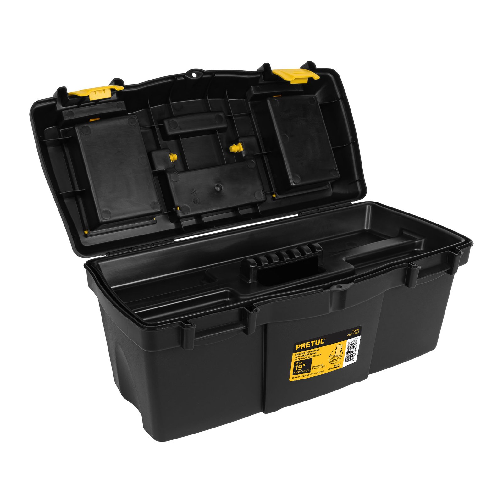 Caja para herramienta de 19" con compartimentos, PRETUL - Image 2